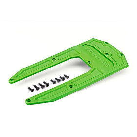 Traxxas 9623G Skidplate, chassis, green (fits Sledge)