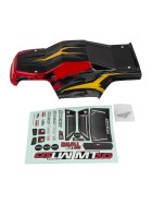 Team Associated Rval MT10 Body V2, red/yellow