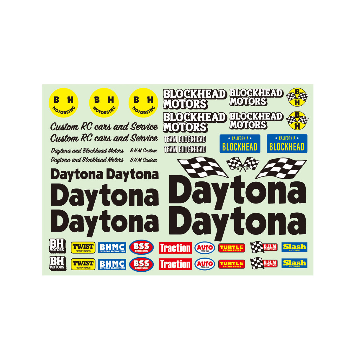 Blockhead Motors Aufkleber/Decals Daytona