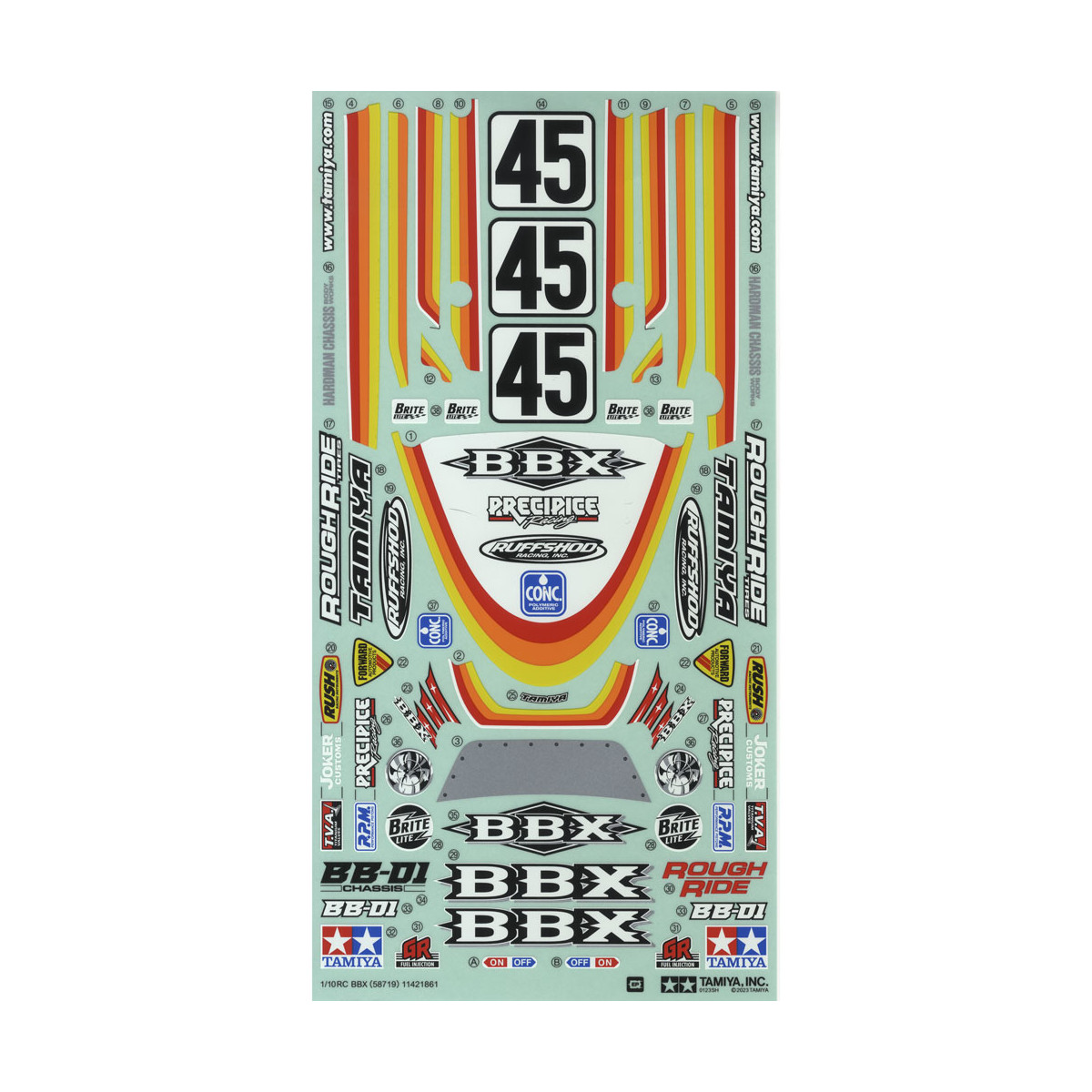 Tamiya 11421861 Sticker BBX 58719 BB-01