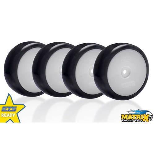 Matrix Reifen 1/10 D36 Pre-Glued Asphalt (4) Disc-Felge weiß