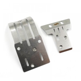 Yeah Racing Stainless Steel Chassis Protector Plate front & rear (2) für BB-01 BBX