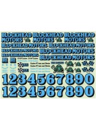 Blockhead Motors Decals blue