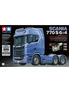 Tamiya 56373 Scania 770 S 6x4 3-Achser 1:14 Bausatz (silber vorlackiert)