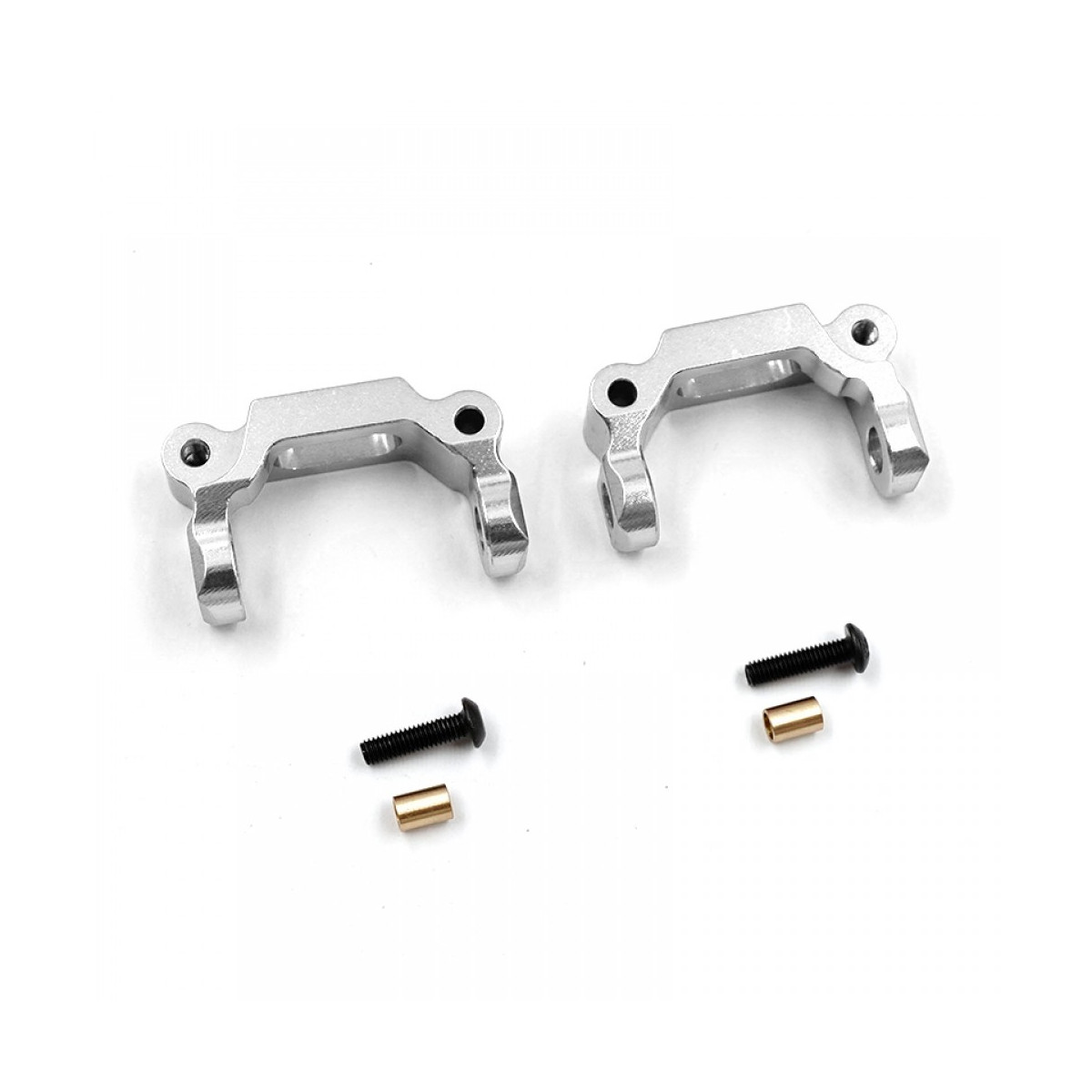 Xtra Speed Aluminum Front C-Hub Silver For Tamiya TA01/TA02