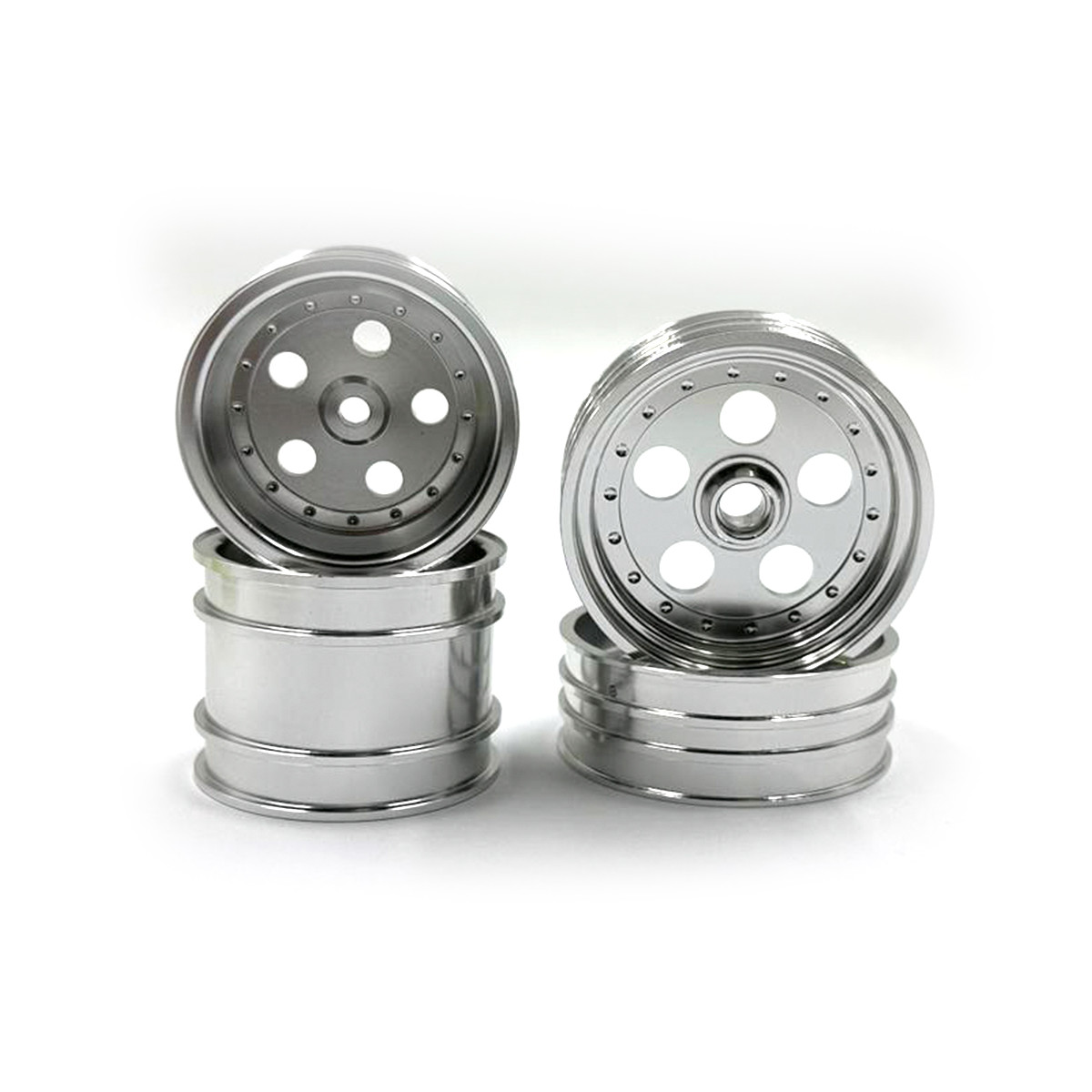 Xtra Speed Alu Wheel silver (2+2) for Kyosho Beetle/Scorpion