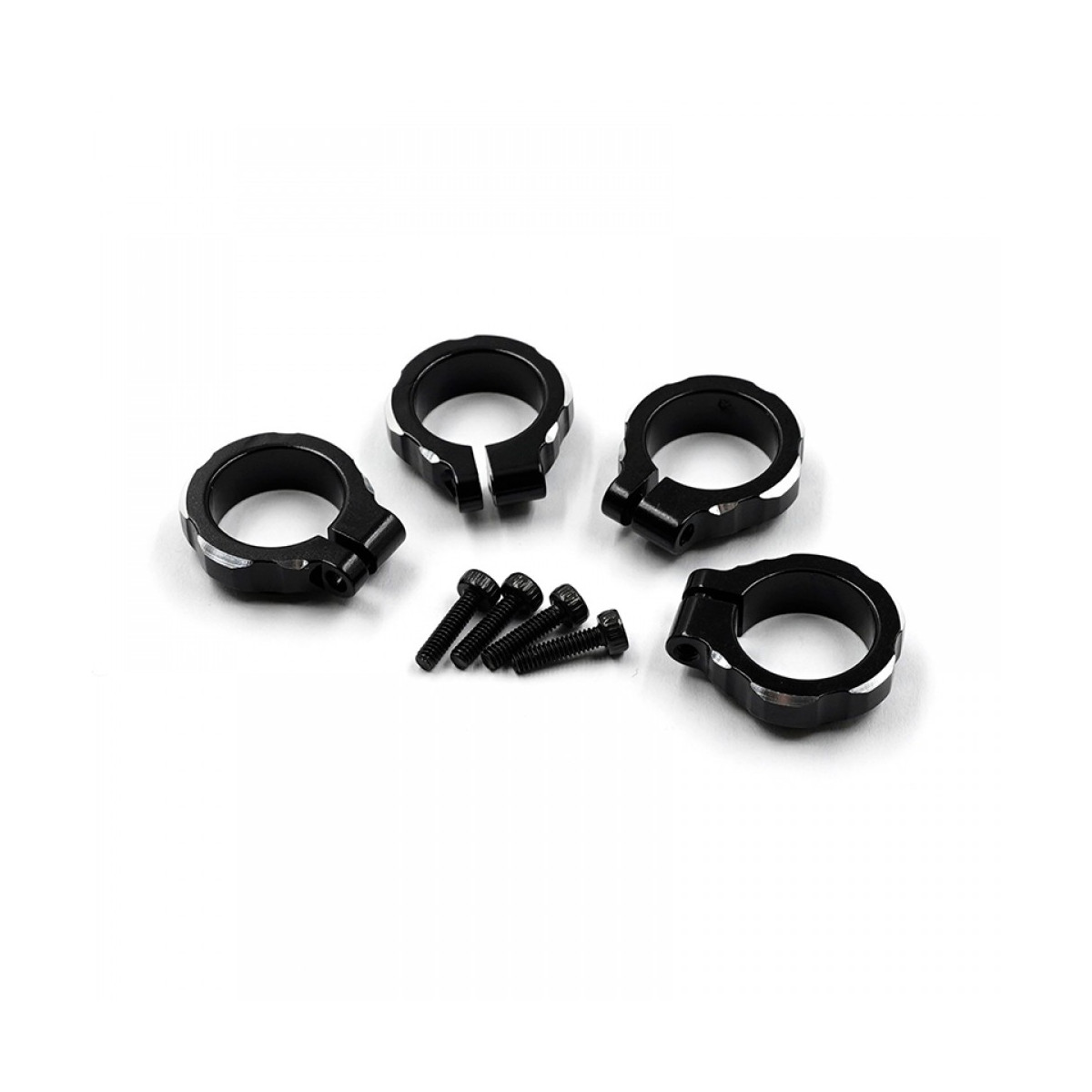 Yeah Racing Alum Shock Clamps (4) for BB-01 BBX Schwarz