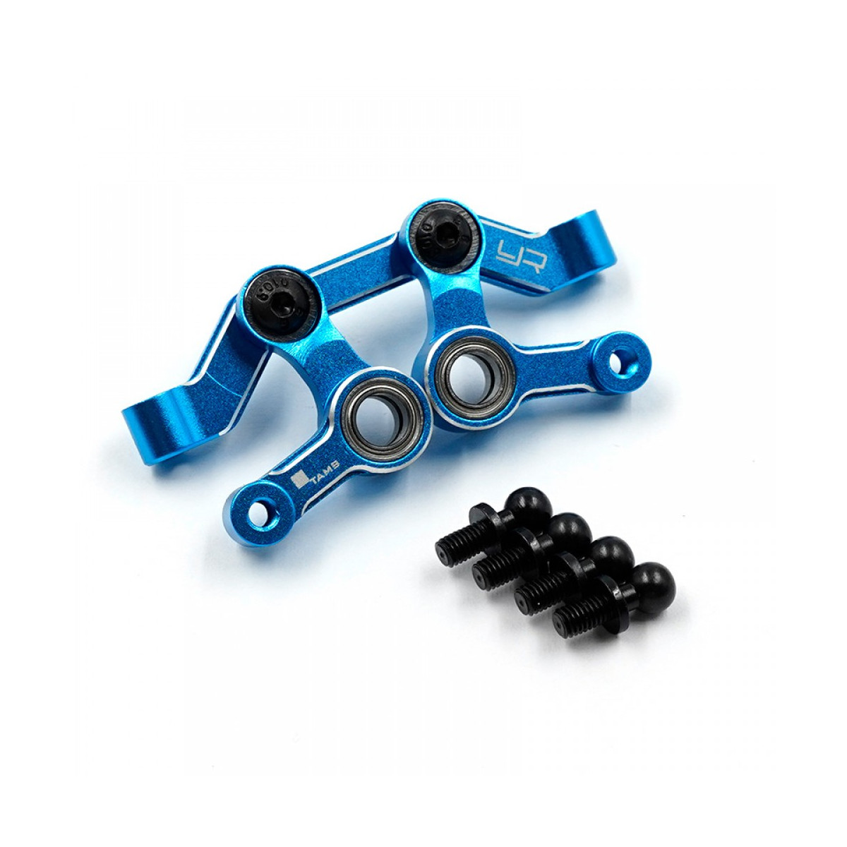 Yeah Racing Alum Steering-Set blue (ball bearings) for...