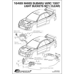 Carisma RC - M48S - Subaru WRC 1997 Light Buckets - Clear - Set