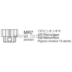 Tamiya #13515001 13T Pinion Gear