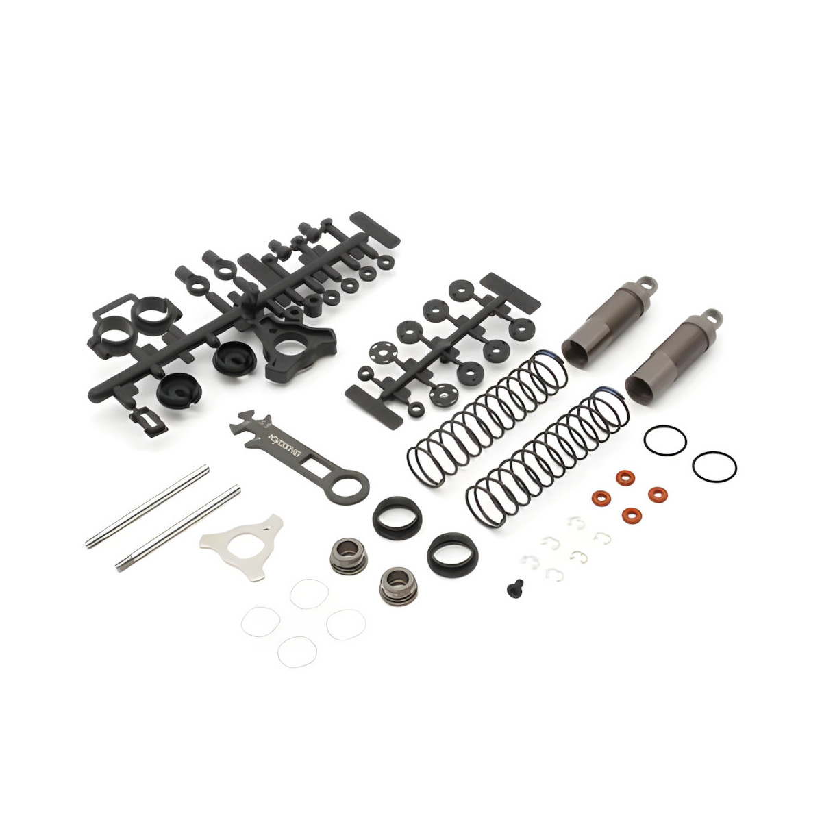 Kyosho Alu Stoßdämpfer-Satz hinten Gun Metal...