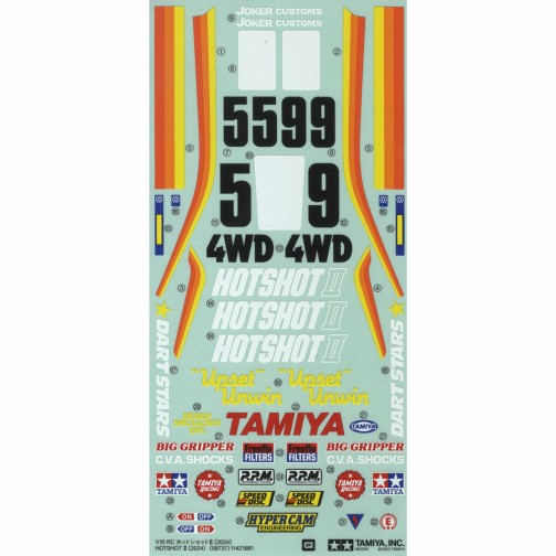 Tamiya 19490120 Aufkleber/Sticker HotShot II (2023)