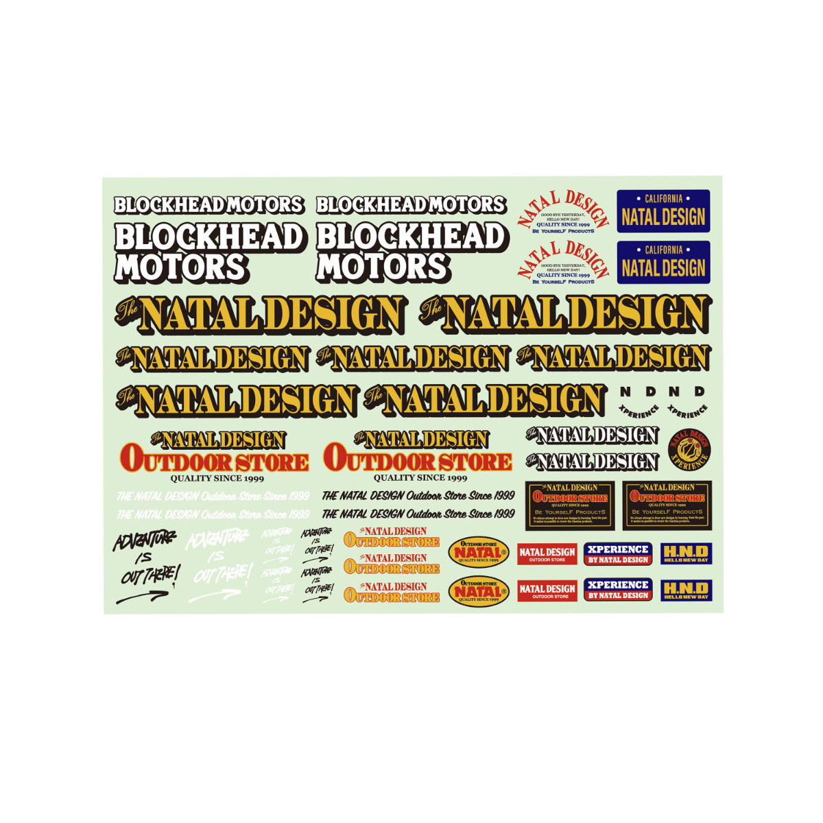 Blockhead Motors Natal Design Collaboration Decal Sheet