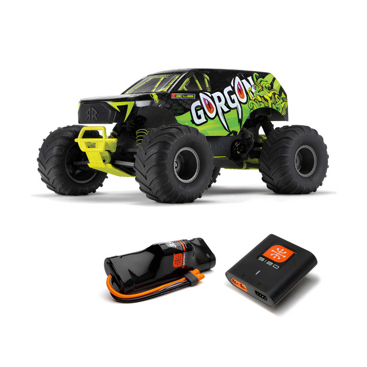1/10 GORGON 4X2 MEGA 550 Brushed Monster Truck RTR with...
