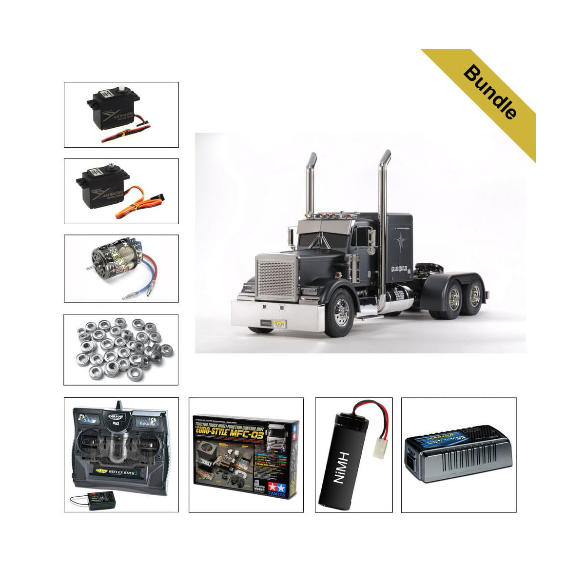 Tamiya 56356 Grand Hauler Matt Black Edt. BUNDLE Gold