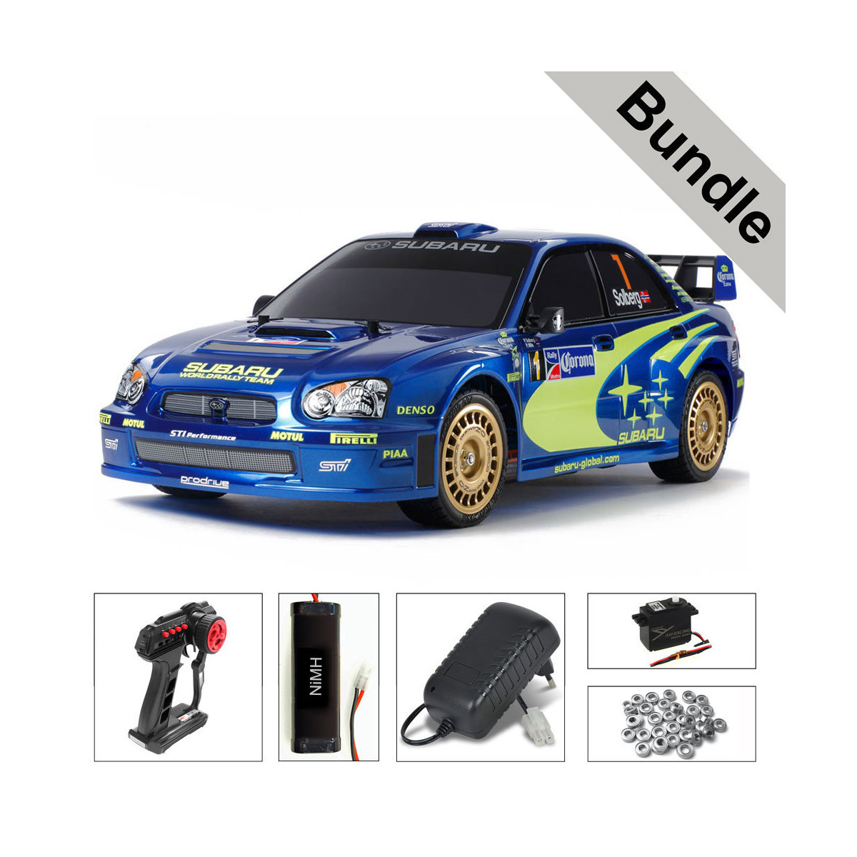 Tamiya 47372 Subaru Impreza WRC 2004 (TT-01E) BUNDLE...