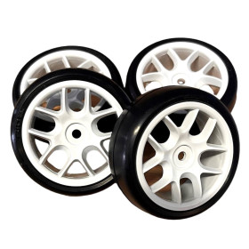 Ride Slick Tires 1:10 Belted 24 mm on 10-Spoke Wheel (4)...