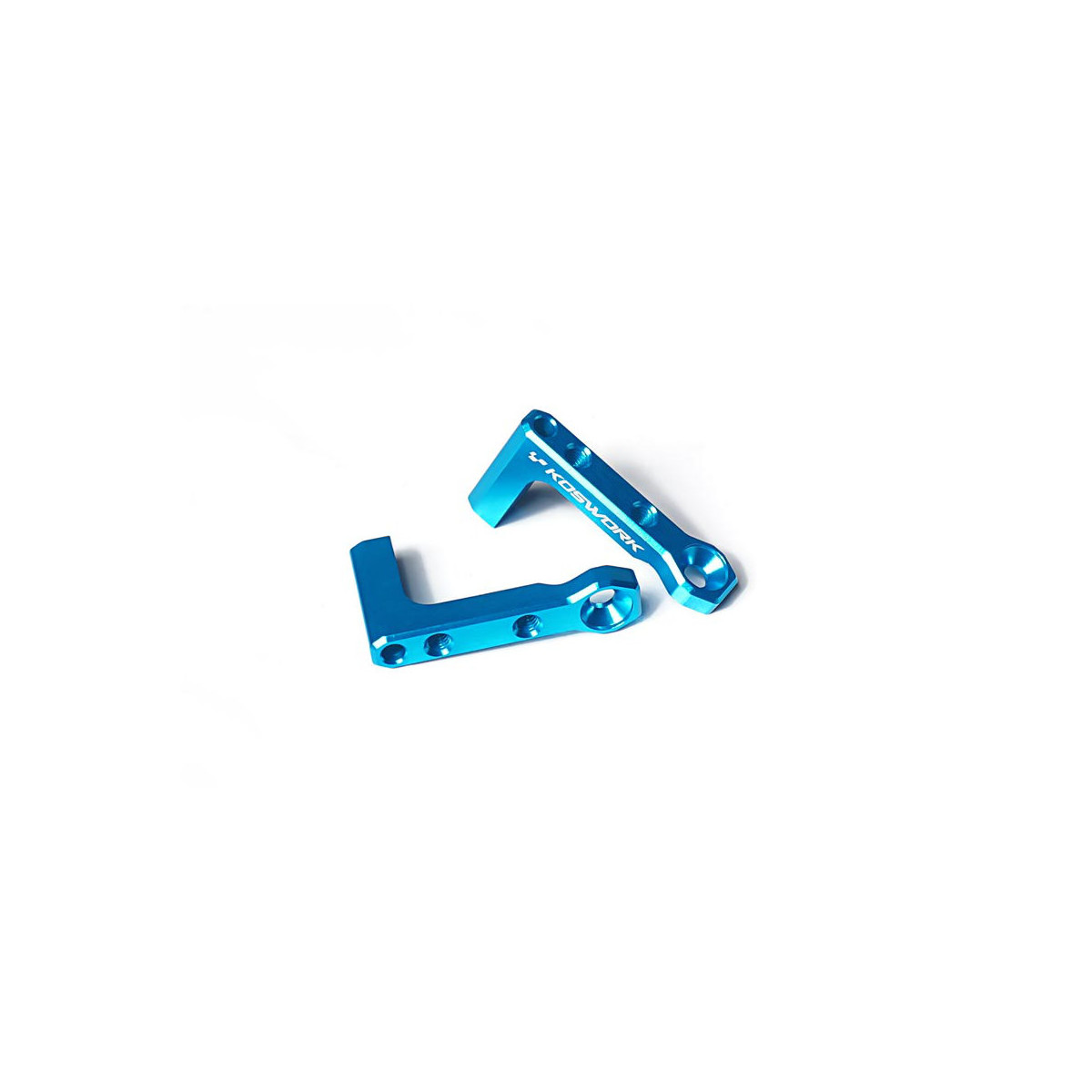 Koswork Alu Servo-Halter Blue (2) für Tamiya BB-01 BBX