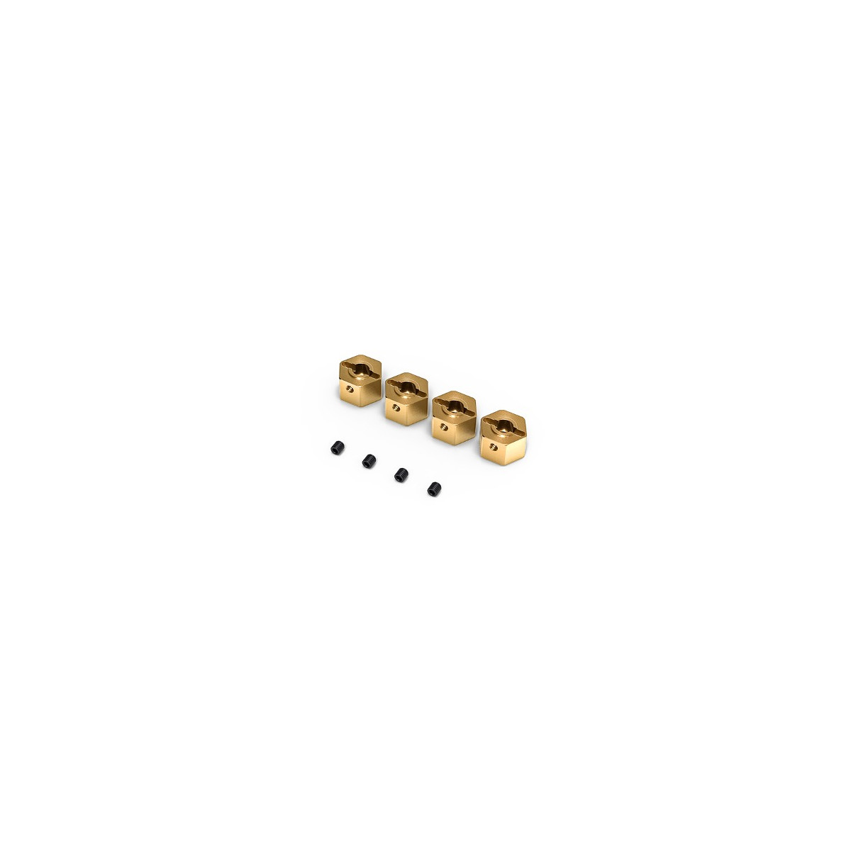 Brass 12mm wheel hub (4) (8mm Thick)