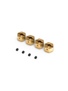 Brass 12mm wheel hub (4) (8mm Thick)