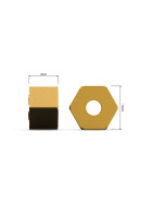 Brass 12mm wheel hub (4) (8mm Thick)