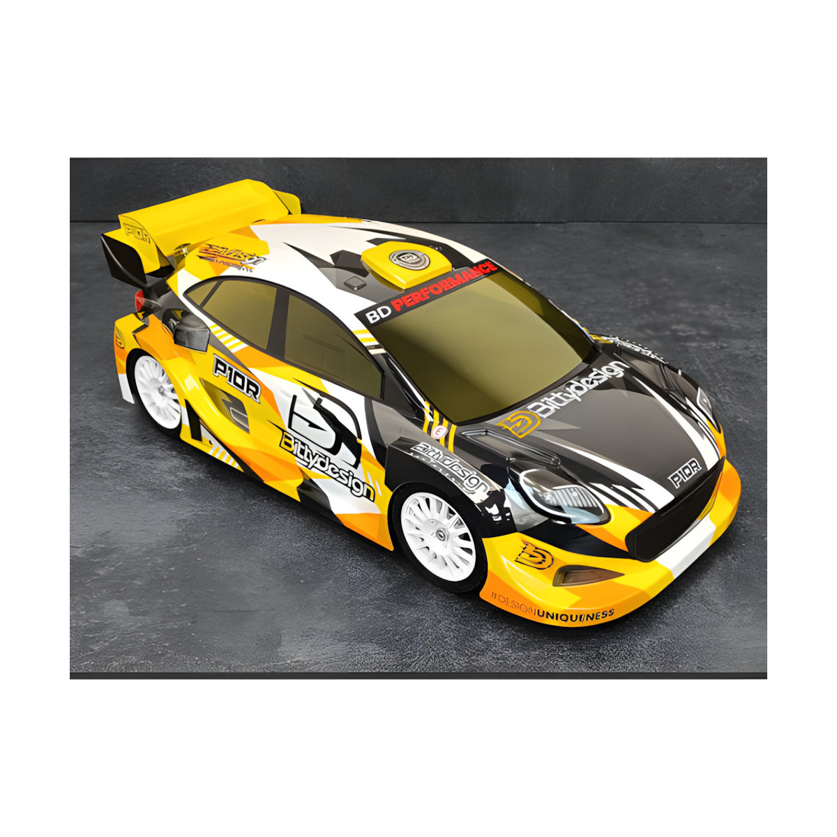 Bittydesign P10R 1/10 190mm rally clear body, 1mm hard