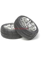 Tamiya #53956 10-S P.Wheel w/Tire*2(24mm/0)