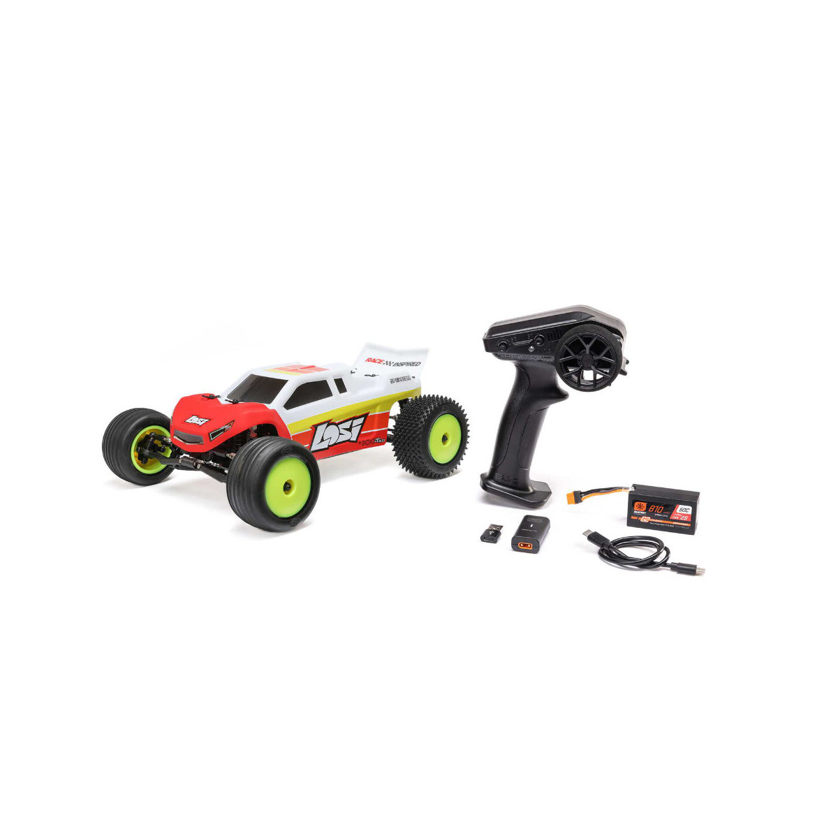 Losi Mini-T 2.0 V2 2WD Stadium Truck Brushless RTR 1:18 Rot