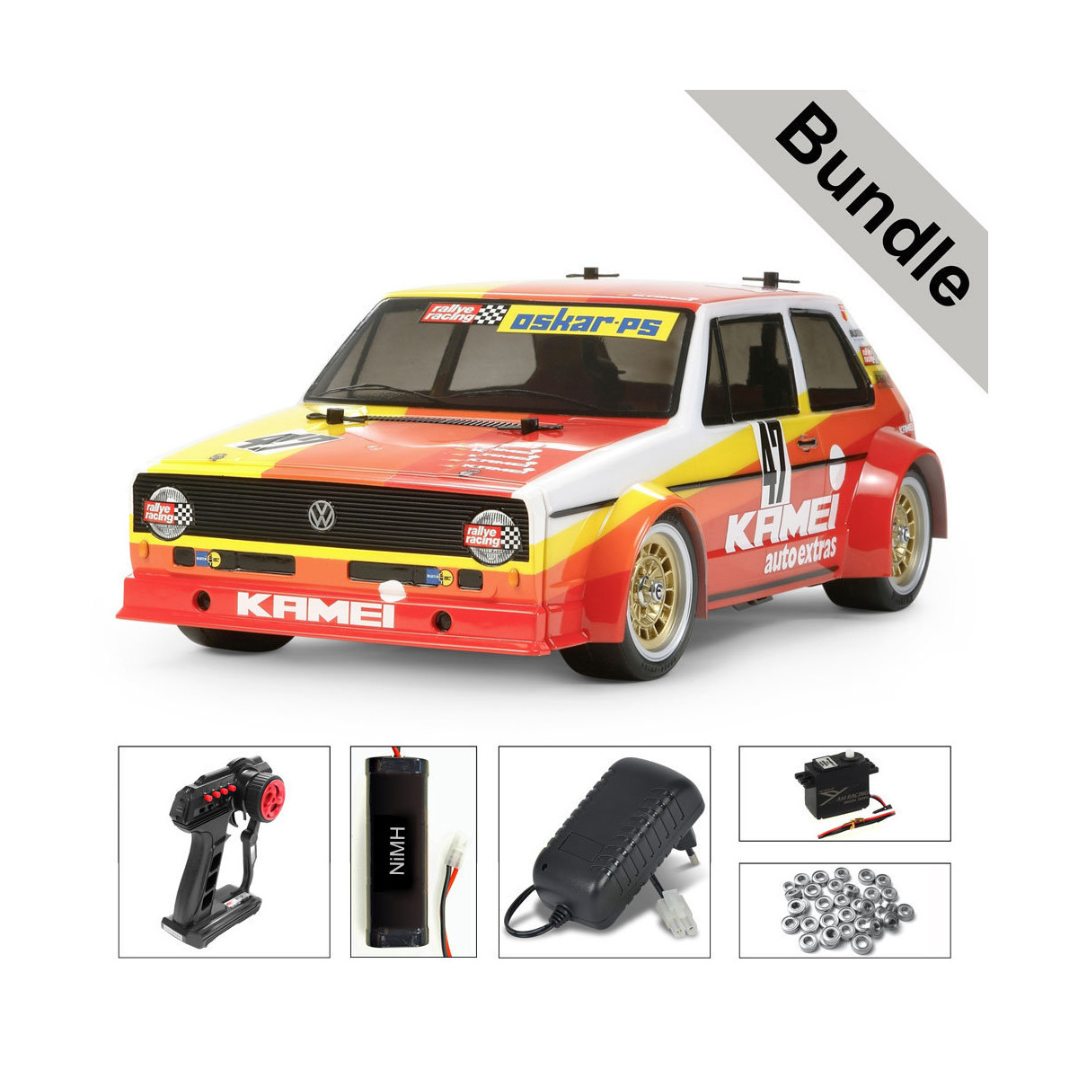 Tamiya 47308 VW Golf I Racing Gr.2 Kamei (M-05) BUNDLE...