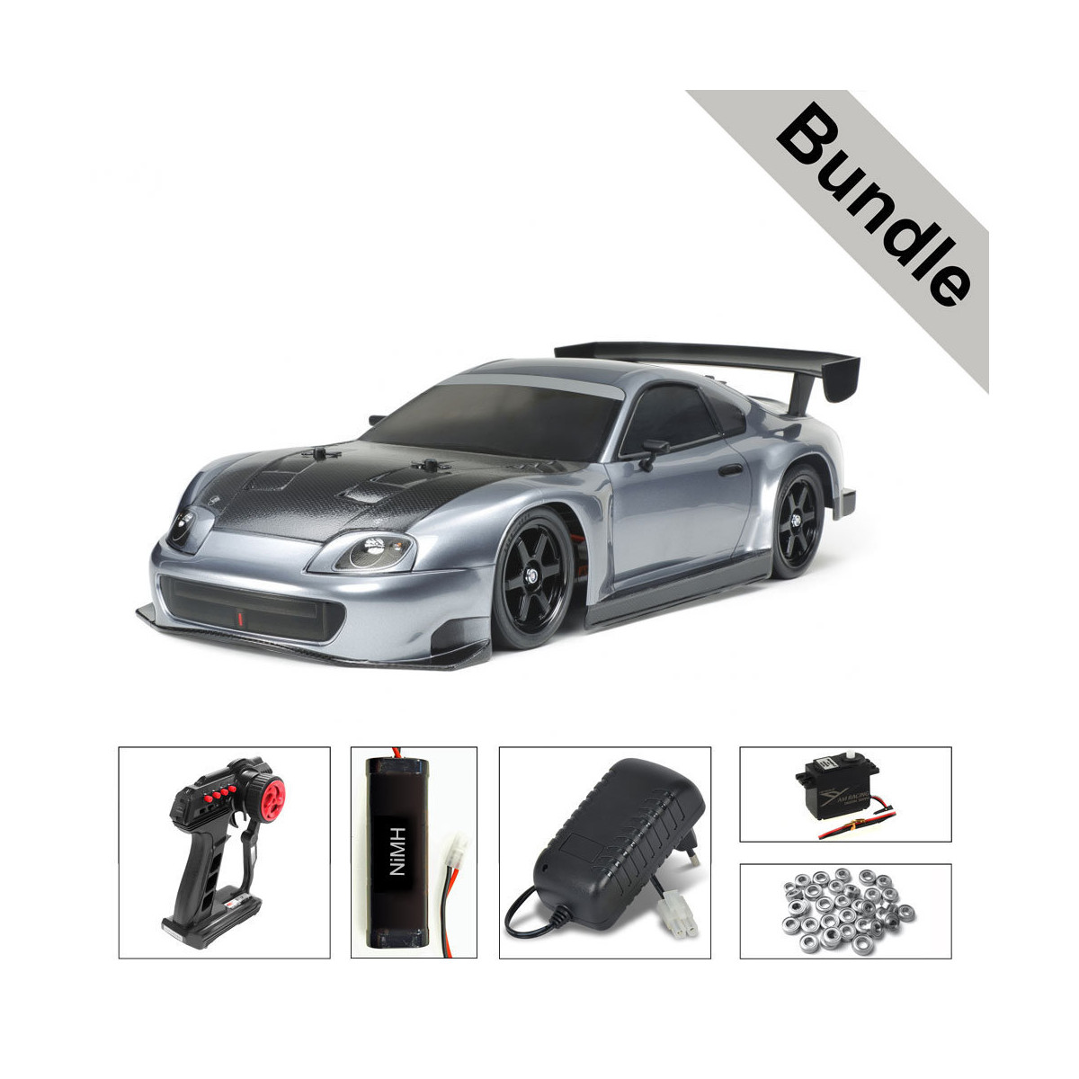 Tamiya 47433 Toyota Supra Racing (A80) TT-02 BUNDLE...