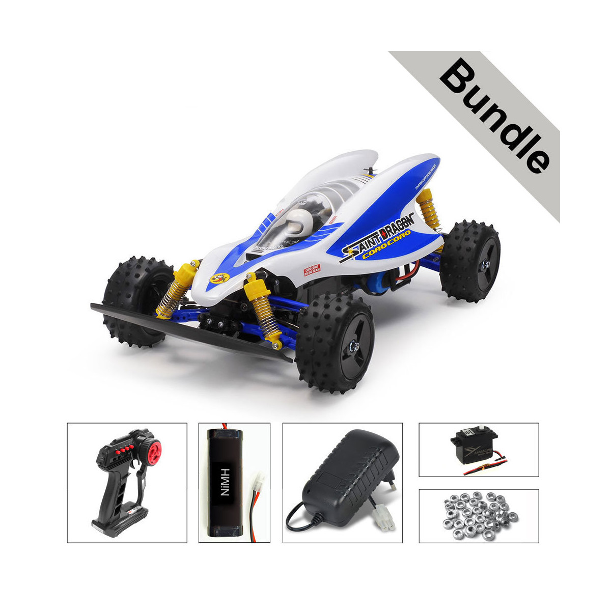 Tamiya 47459 Saint Dragon 4WD (2021) BUNDLE...