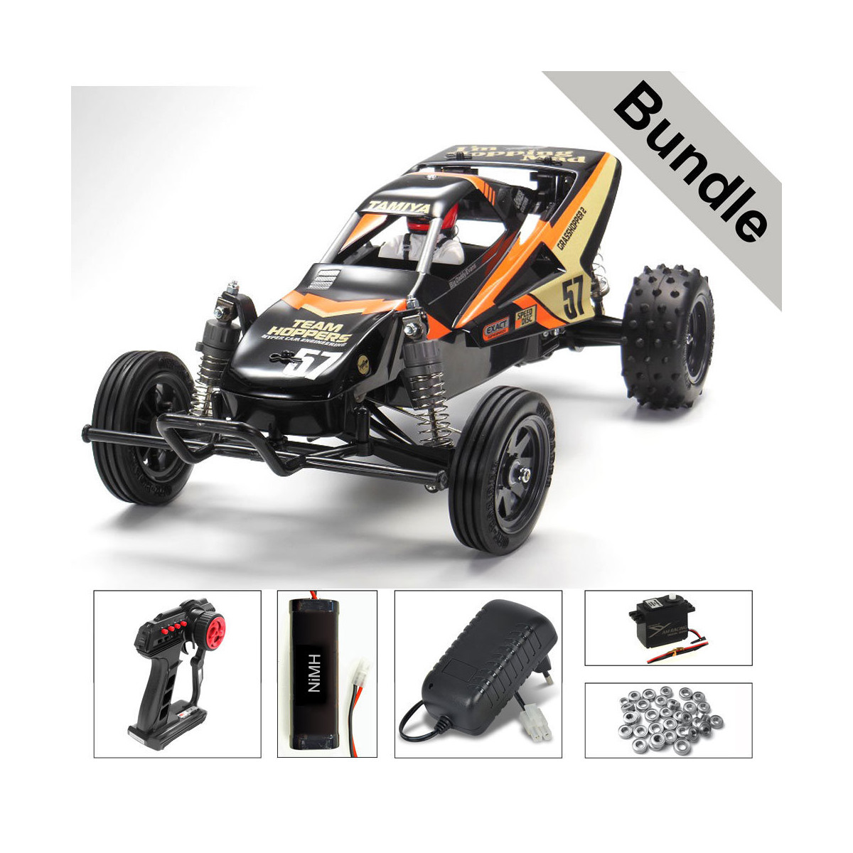 Tamiya 47471 The Grasshopper II Black Edit. BUNDLE...