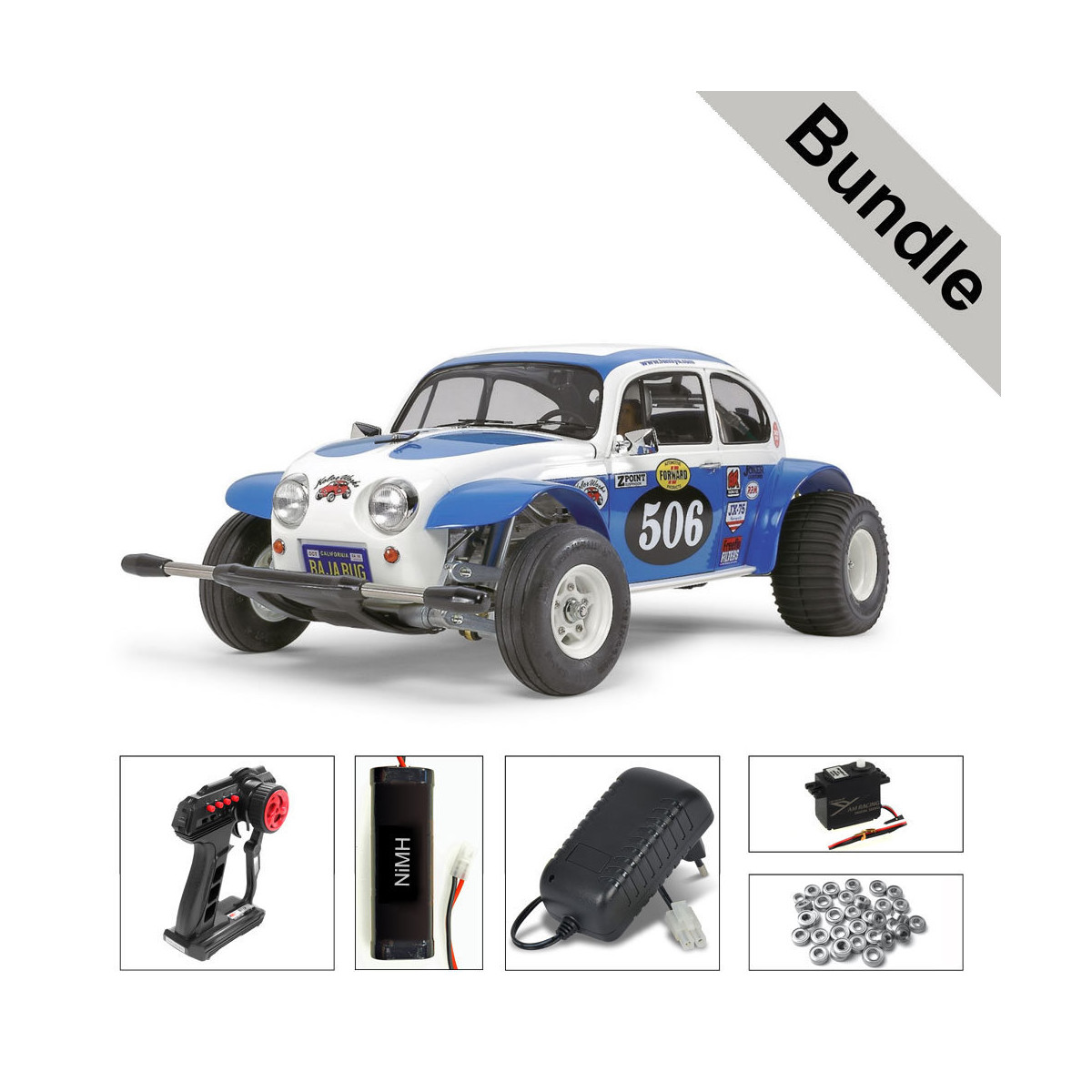 Tamiya Sand Scorcher 2010 Bausatz #58452 BUNDLE Silver