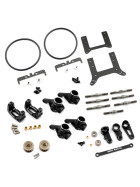 Yeah Racing Aluminum & Carbon Essential Conversion Kit Black For Yokomo 870C Super Dog Fighter YZ10 2023