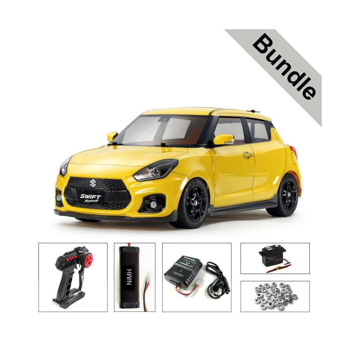 Tamiya 58679 Suzuki Swift sport M-05 BUNDLE "Silber"