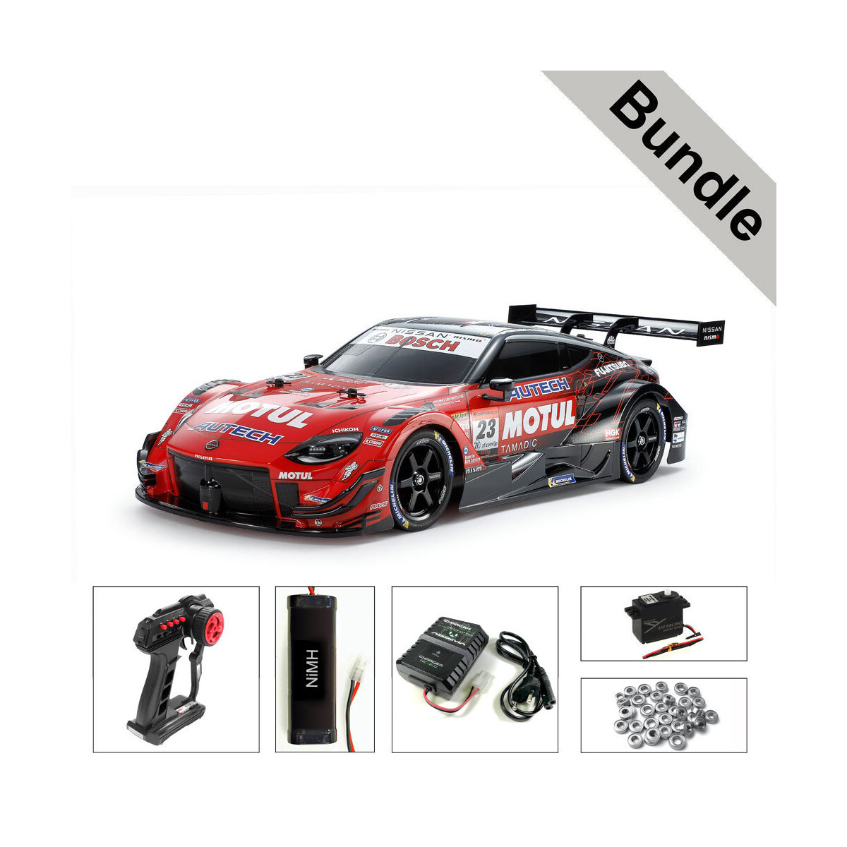 Tamiya 58735 Motul Autech Z 2023 (TT-02) BUNDLE "Silber"