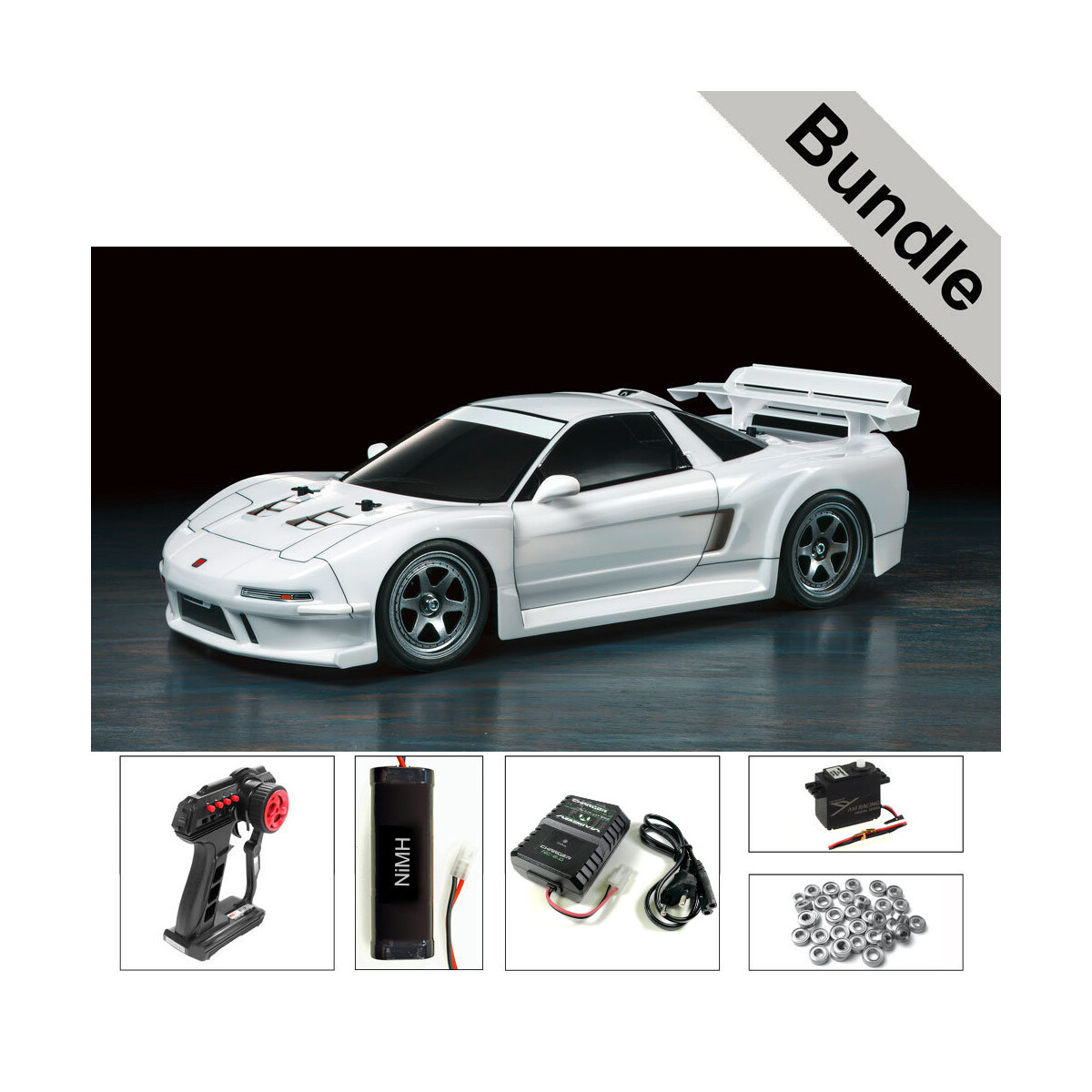 ゆみ ✨２点set♡ Tamiya 58739 Honda NSX 1998 Racing (TT-02) BUNDLE Silver