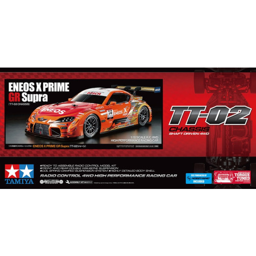Tamiya 47514 ENEOS X Prime GR Supra (TT-02) Kit 1:10