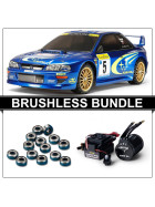 Tamiya 58631 Subaru Impreza Monte Carlo 99 TT-02 BRUSHLESS-BUNDLE Tam