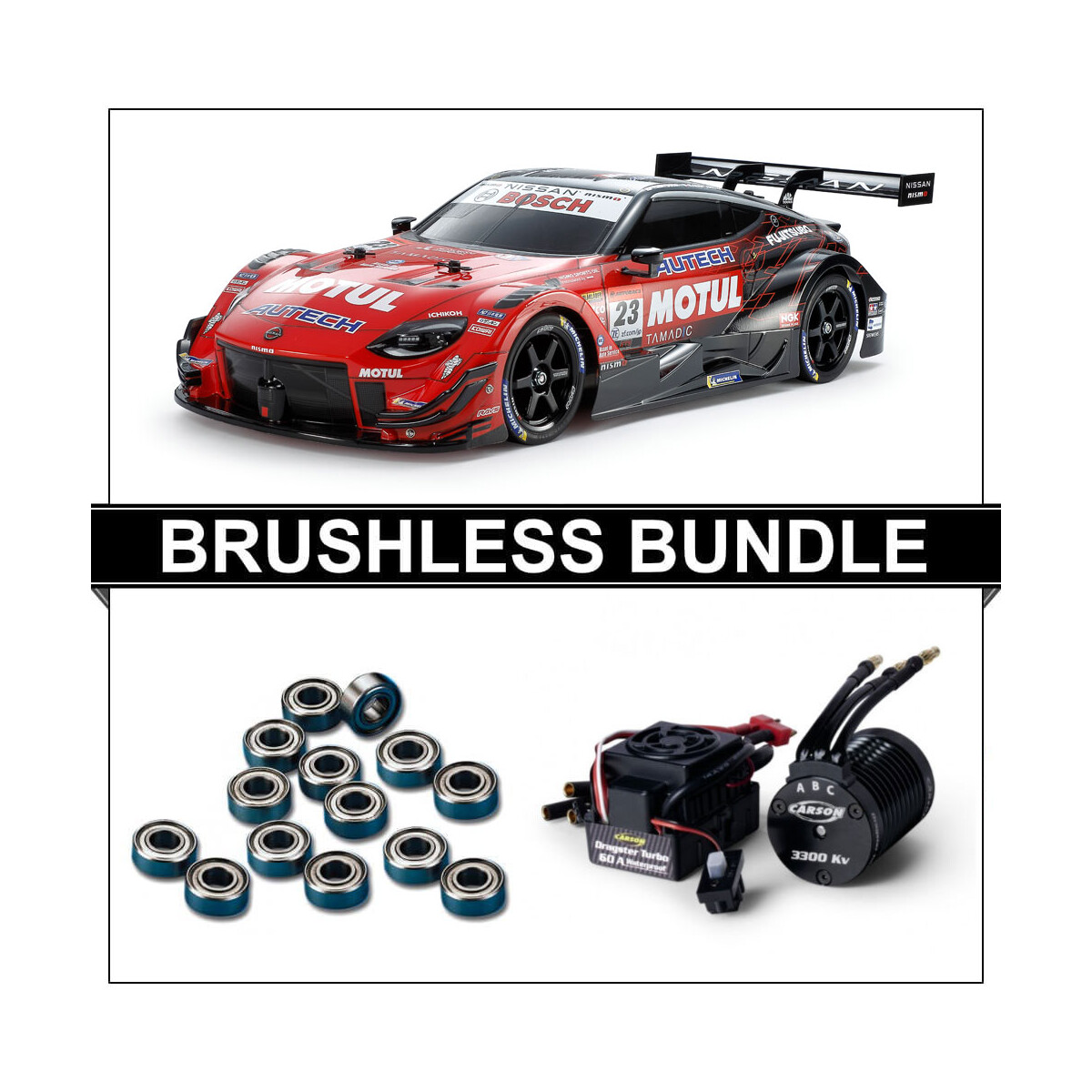 Tamiya 58735 Motul Autech Z 2023 (TT-02) BRUSHLESS-BUNDLE