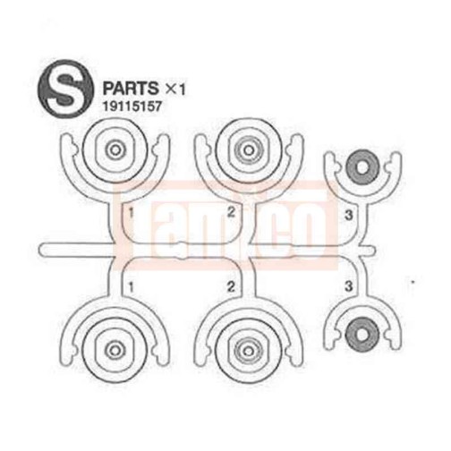 Tamiya S-Teile Differential-Ausgang (4 Stk.) TA05 / TA05ver2 #9115157