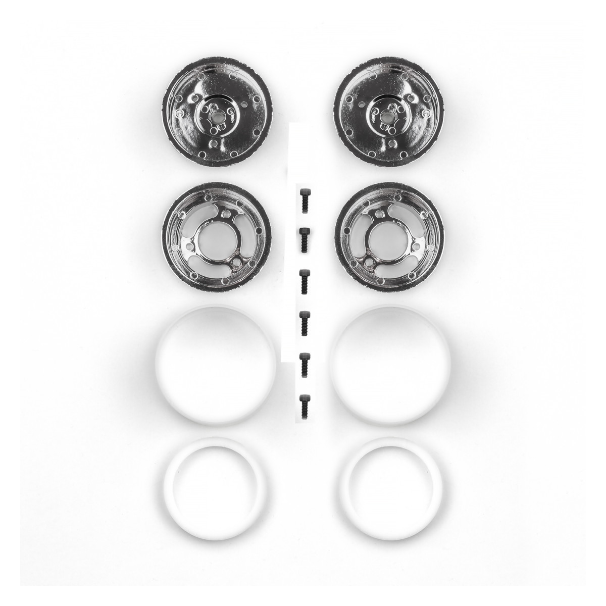 Team Associated RC10 Jay Halsey Rear Chrome Wheels
