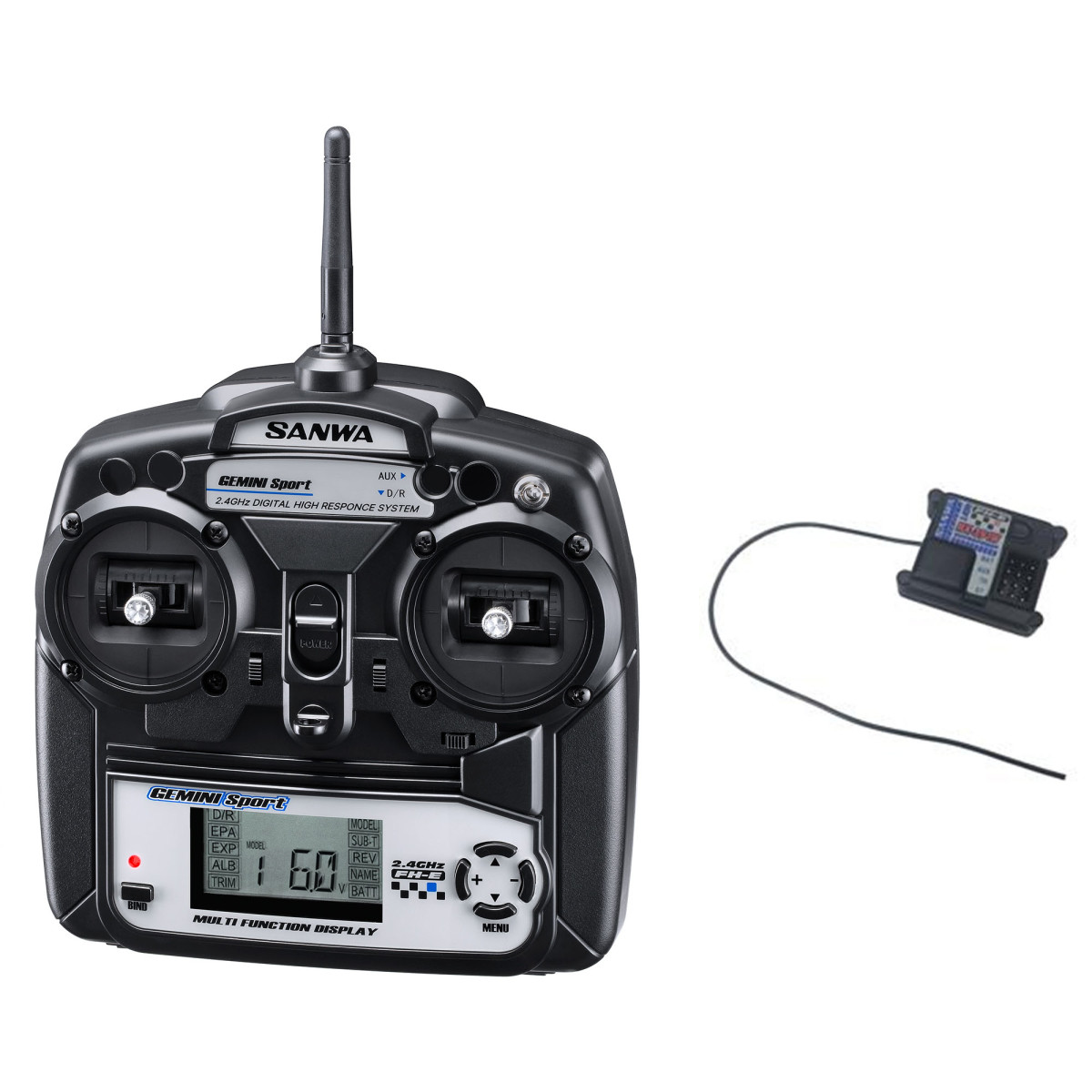 Sanwa Gemini Sport - RX-391W / w/o Servos/ TX/RX Stickt...