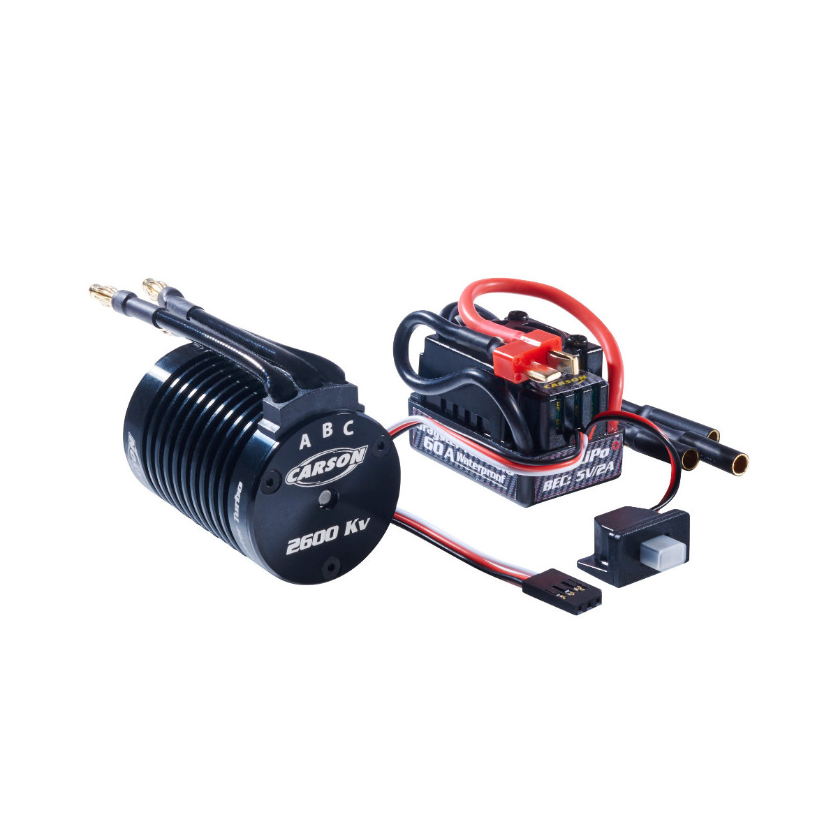 Carson Brushless-Set Dragster Turbo 2.0 2600KV 1/10 T-Plug