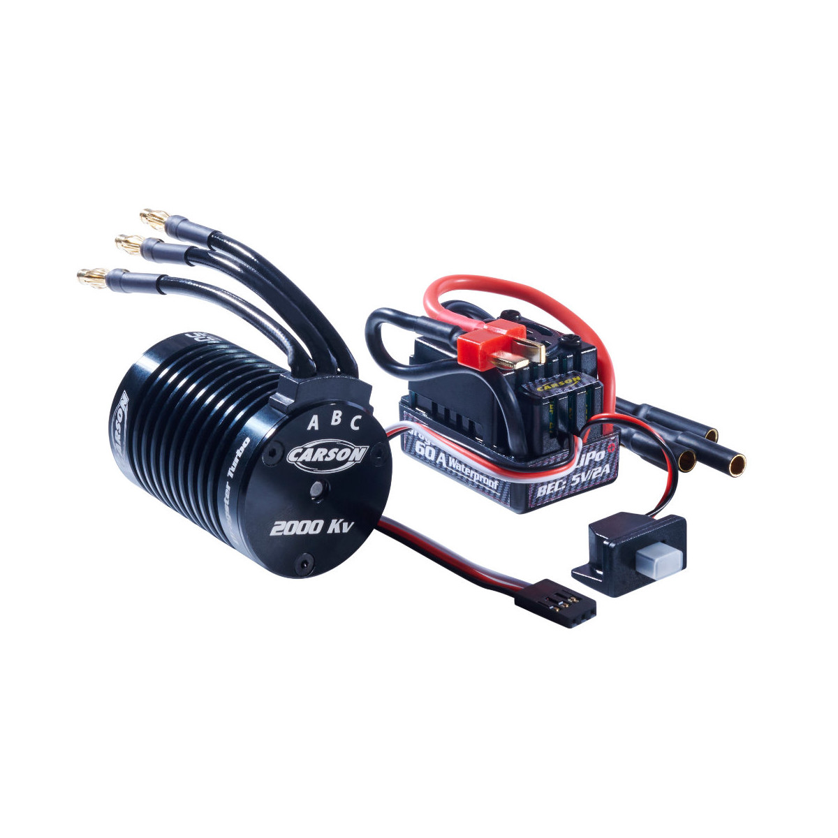 Carson Brushless-Set Dragster Turbo 2.0 2000KV 1:10 T-Plug
