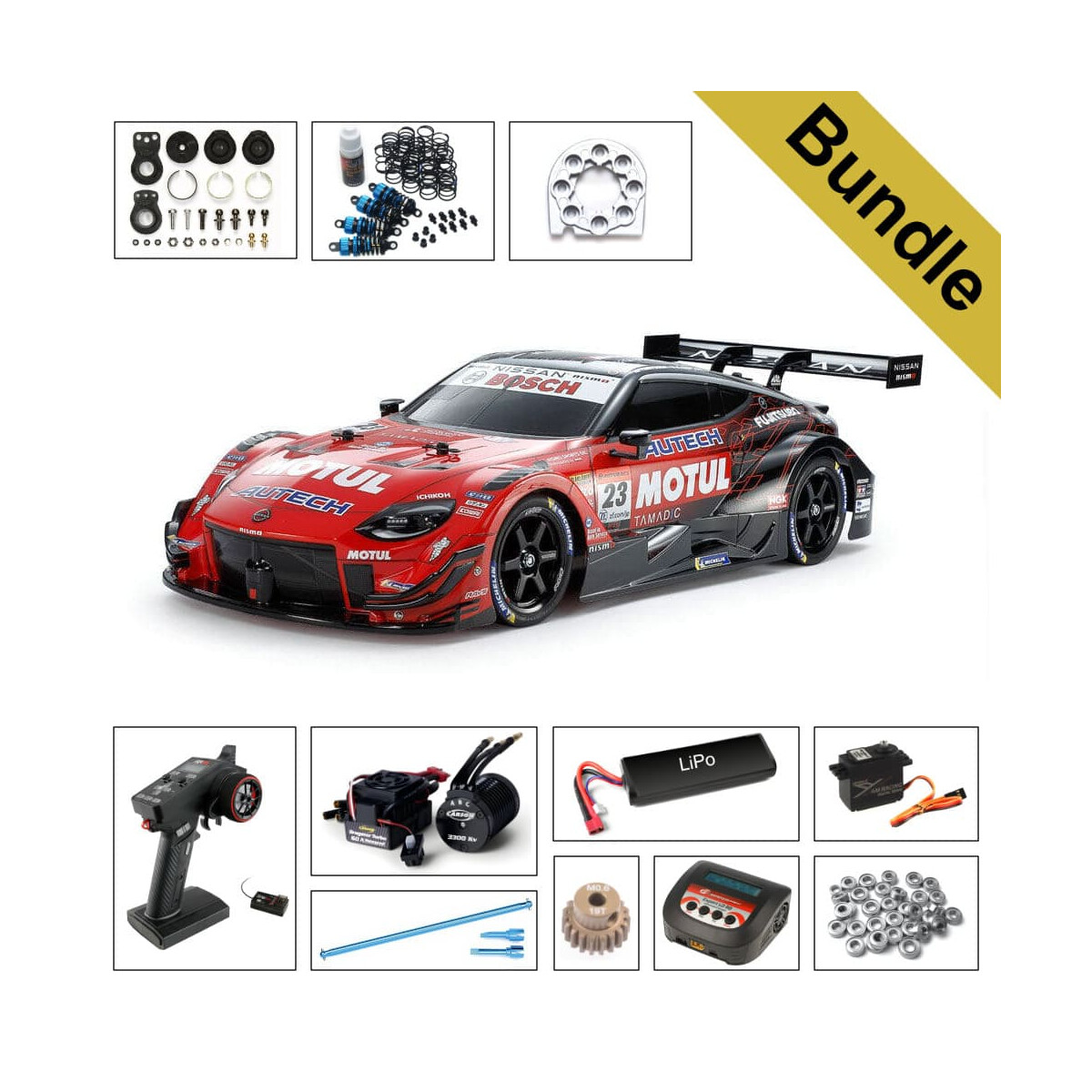 Tamiya 58735 Motul Autech Z 2023 (TT-02) BUNDLE "Gold"