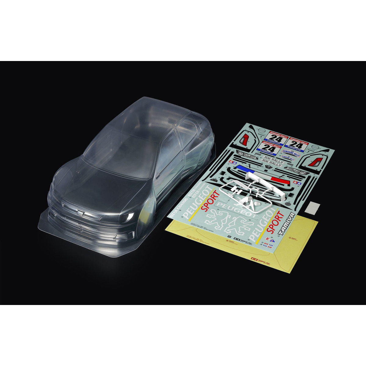 Tamiya Karosserie-Satz Peugeot 306 Maxi 257mm...