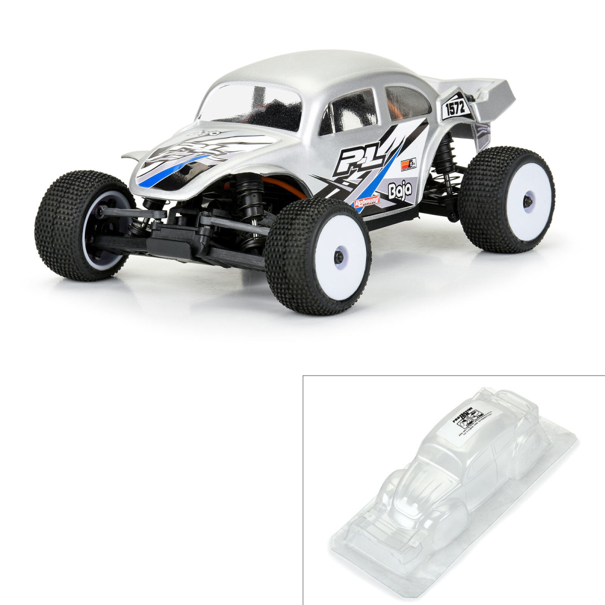 ProLine VW Baja Bug Karosserie (unlackiert) für Losi Micro-T 1:28