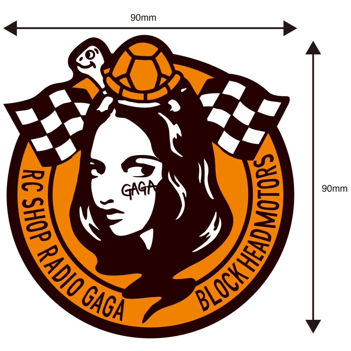 Blockhead Motors x Radio GAGA Collaboration Aufkleber