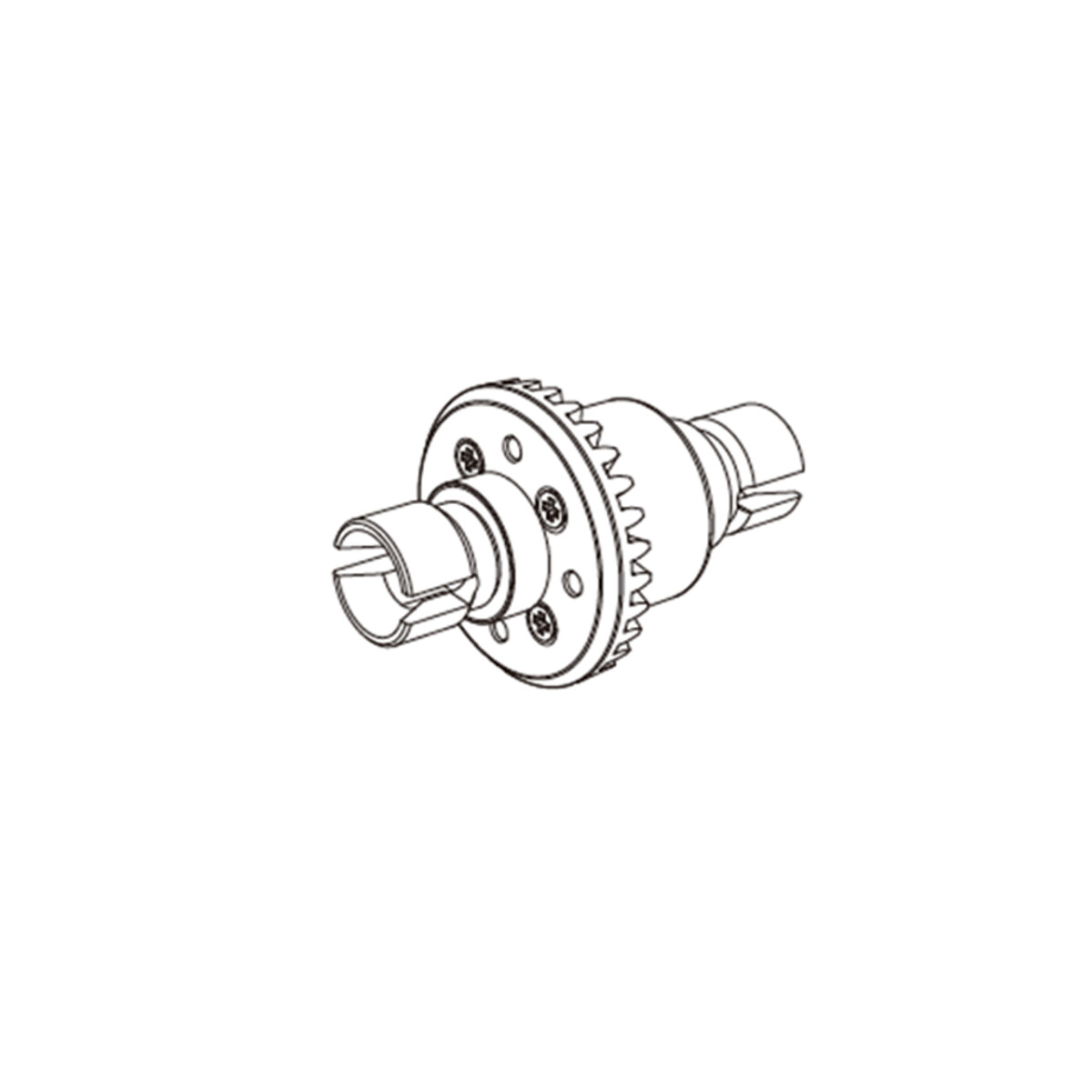 MJX Vollmetallgetriebe-Differentialgehäuse